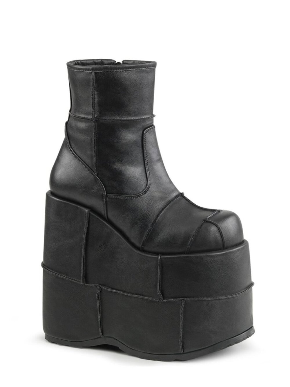 Demonia Stack 201 Black Platform Boots